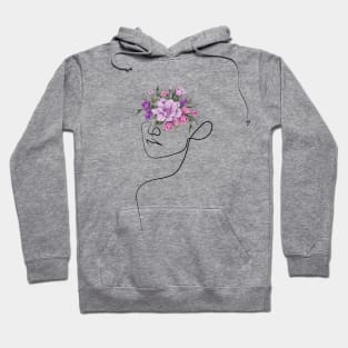 Find the Closest Flowers Bouquet and Put it on your Head | One Line Drawing | One Line Art | Minimal | Minimalist Hoodie